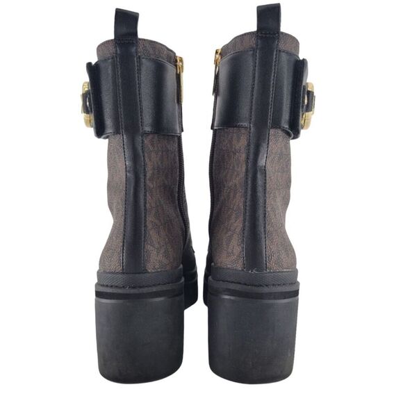 Michael Kors 'Rory' Heeled Ankle Boots Dark Brown Black 6 - Picture 12 of 16